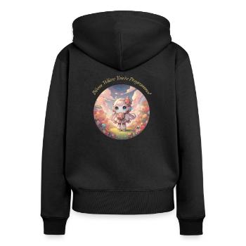 Bloom Where You’re Programmed - Sweat à capuche zippé Premium bio Femme - noir - Dos - Julia (174cm)