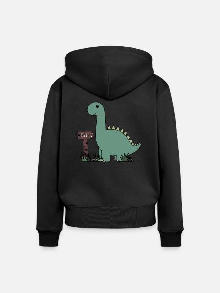 Dino Henry - Frauen Premium Bio Zip Hoodie - Schwarz