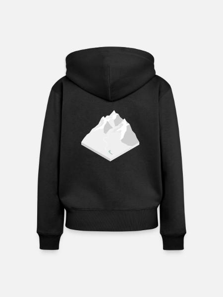 Freeriden - Frauen Premium Bio Zip Hoodie - Schwarz