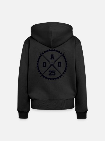 dad 25 - Frauen Premium Bio Zip Hoodie - Schwarz