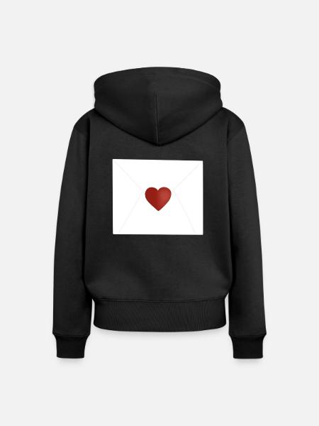 Liebesbrief - Frauen Premium Bio Zip Hoodie - Schwarz