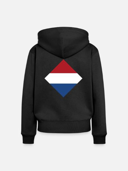 Niederlande - Frauen Premium Bio Zip Hoodie - Schwarz