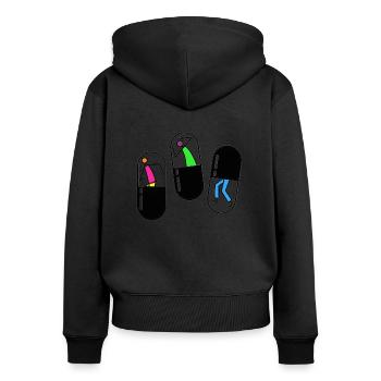 Dancing Therapy - Women's Premium Organic Zip Hoodie - black - Back - Julia (174cm)