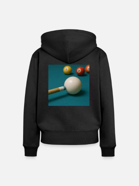 Billard - Frauen Premium Bio Zip Hoodie - Schwarz