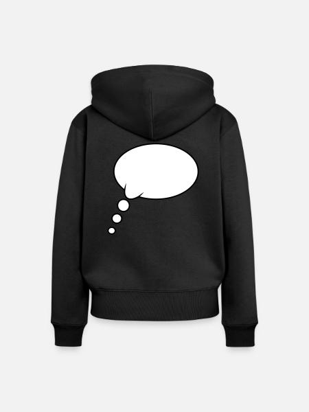 Denkblase Design - Frauen Premium Bio Zip Hoodie - Schwarz