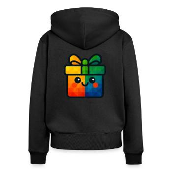 WPAP Polygon Kawaii Stil Baby Spielzeug Geschenk - Frauen Premium Bio Zip Hoodie - Schwarz - Hinten - Julia (174cm)