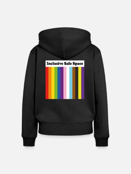 Inklusiver Safe Space LGBTQ Pride - Frauen Premium Bio Zip Hoodie - Schwarz