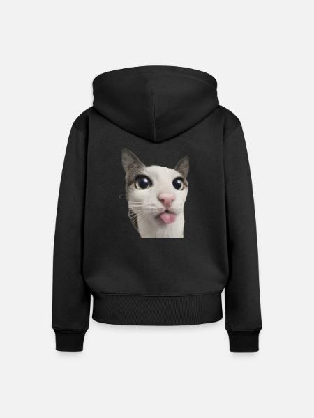 Mlem-Pixel-Effekt - Frauen Premium Bio Zip Hoodie - Schwarz