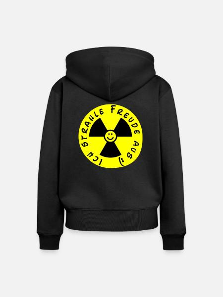 03_ausstrahlung - Frauen Premium Bio Zip Hoodie - Schwarz