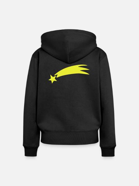 Sternschnuppe - Frauen Premium Bio Zip Hoodie - Schwarz