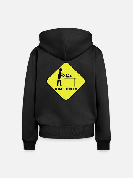 Schichtarbeit - Frauen Premium Bio Zip Hoodie - Schwarz