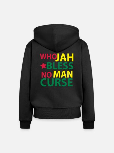 who jah bless - Frauen Premium Bio Zip Hoodie - Schwarz