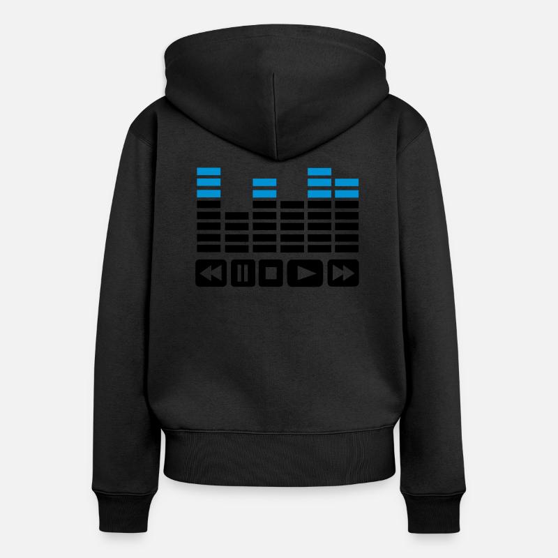 Equalizer - Sweat à capuche zippé Premium bio Femme - noir