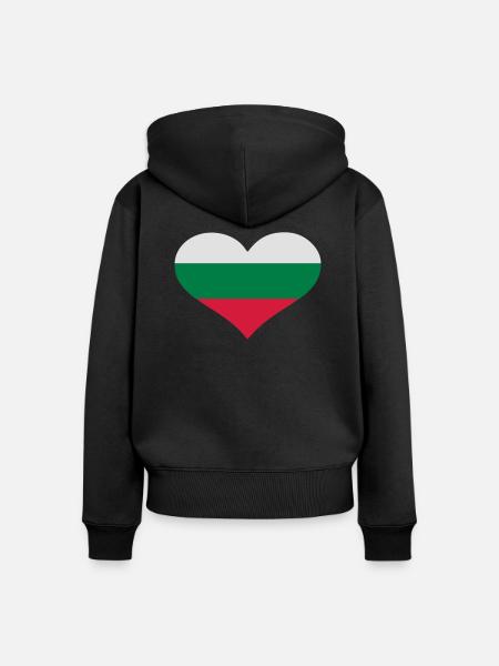 Bulgarien - Frauen Premium Bio Zip Hoodie - Schwarz