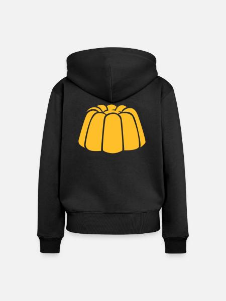 Pudding - Frauen Premium Bio Zip Hoodie - Schwarz
