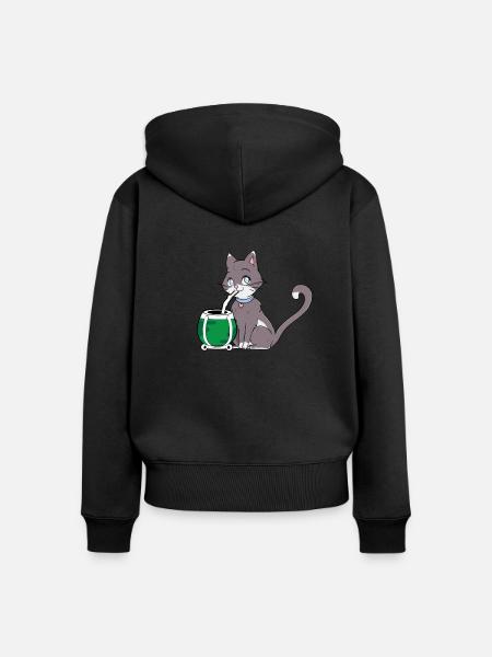 Cat Mate - Frauen Premium Bio Zip Hoodie - 