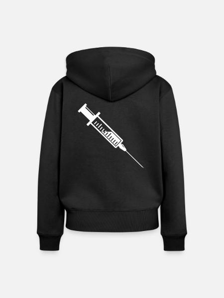 Spritze, ich bin durch! - Frauen Premium Bio Zip Hoodie - Schwarz