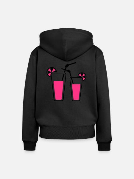 Cocktails - Frauen Premium Bio Zip Hoodie - Schwarz