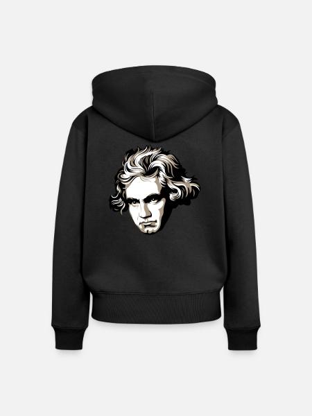 Ludwig van Beethoven - Frauen Premium Bio Zip Hoodie - Schwarz