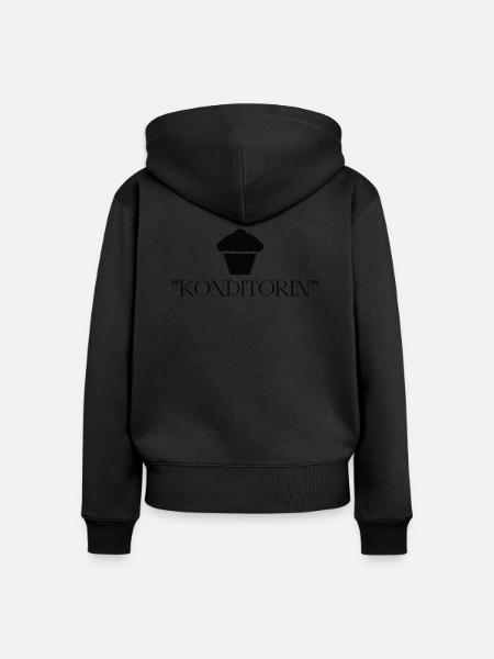 KONDITORIN - Frauen Premium Bio Zip Hoodie - Schwarz