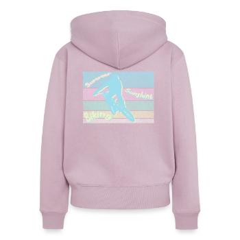 Summer Sunshine Biking - Women's Premium Organic Zip Hoodie - dusky pink - Back - Julia (174cm)