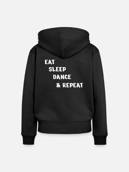Dancing Dance Music - Frauen Premium Bio Zip Hoodie - Schwarz