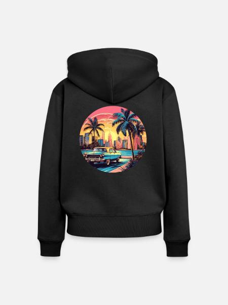 Holidays - Frauen Premium Bio Zip Hoodie - Schwarz