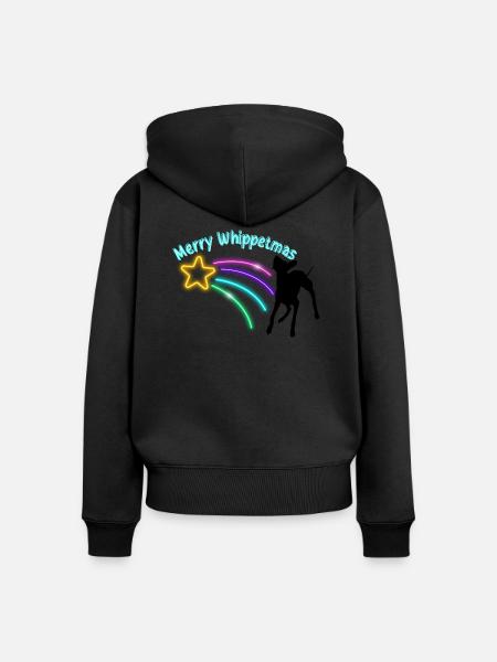 Shooting Star - Frauen Premium Bio Zip Hoodie - Schwarz