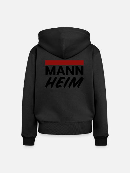 Mannheim Monnem - Frauen Premium Bio Zip Hoodie - Schwarz