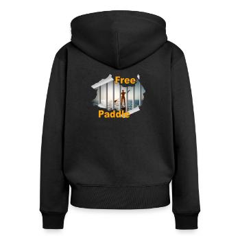 Paddle - Women's Premium Organic Zip Hoodie - black - Back - Julia (174cm)