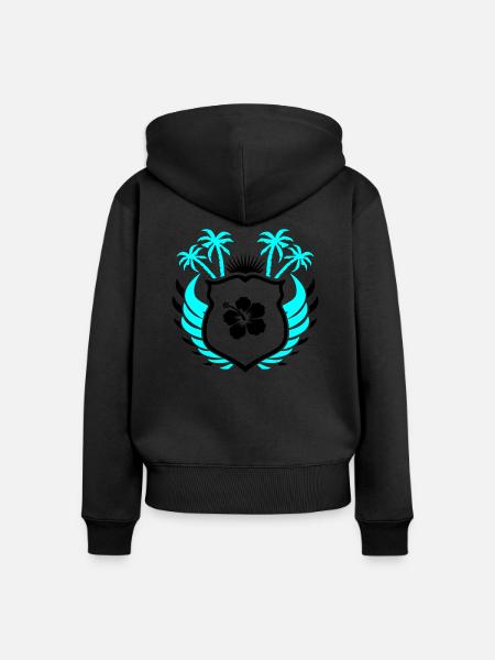 paradies symbol01 - Frauen Premium Bio Zip Hoodie - Schwarz