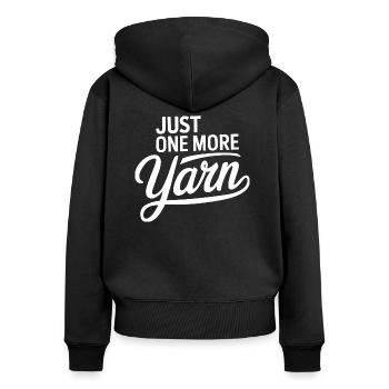 Passion pour le tricot - Sweat à capuche zippé Premium bio Femme - noir - Dos - Julia (174cm)