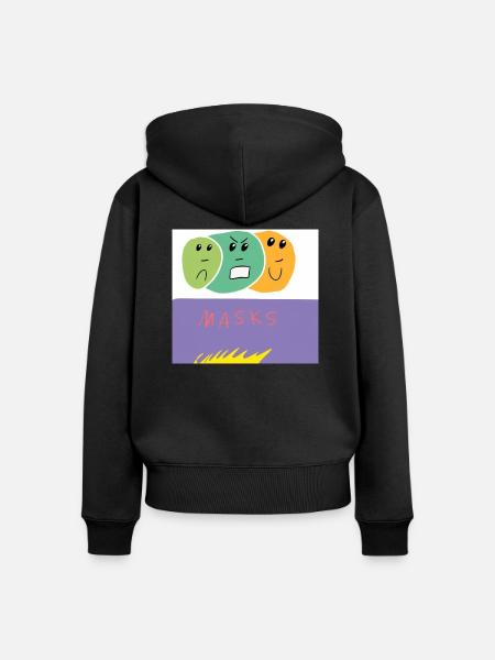 Autistic Art - Masks - Frauen Premium Bio Zip Hoodie - Schwarz