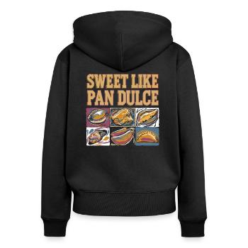 Süß wie mexikanisches Gebäck - Frauen Premium Bio Zip Hoodie - Schwarz - Hinten - Julia (174cm)