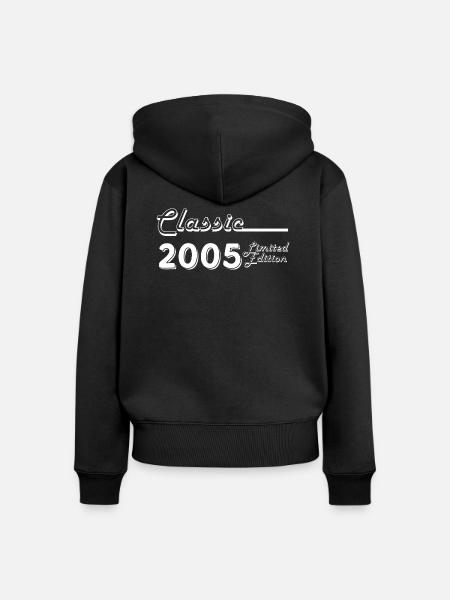 Classic 2005 Limitierte Auflage - Frauen Premium Bio Zip Hoodie - Schwarz