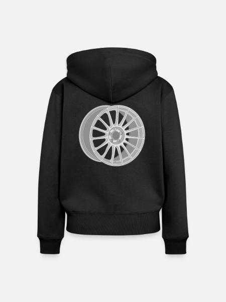 Felge - Frauen Premium Bio Zip Hoodie - Schwarz