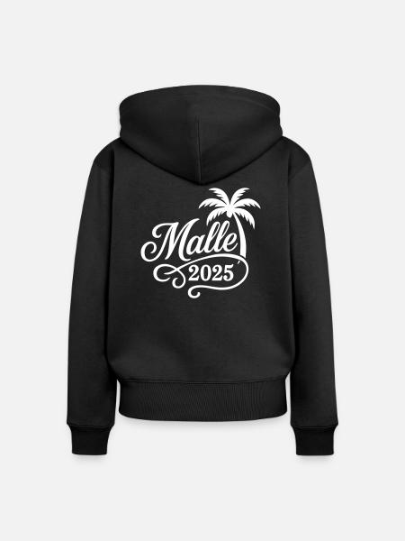 Malle 2025 Mallorca - Frauen Premium Bio Zip Hoodie - Schwarz