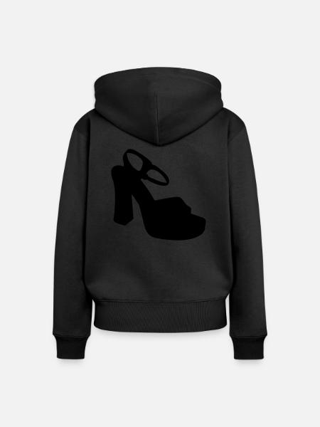 Vector highheels Silhouette - Frauen Premium Bio Zip Hoodie - Schwarz