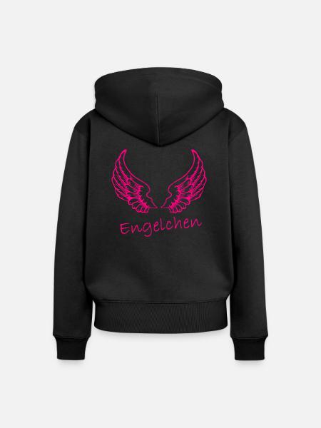 Engelchen - Frauen Premium Bio Zip Hoodie - Schwarz