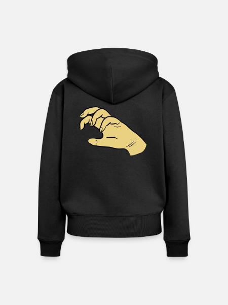 Hand klaue - Frauen Premium Bio Zip Hoodie - Schwarz