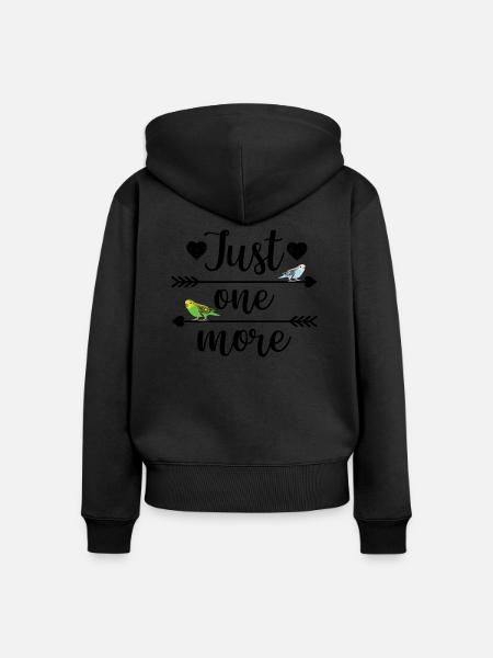 Wellensittich - Frauen Premium Bio Zip Hoodie - Schwarz