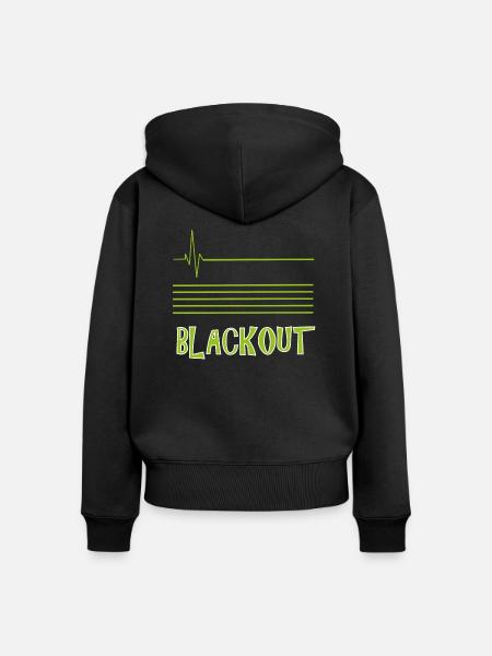Blackout - Frauen Premium Bio Zip Hoodie - Schwarz