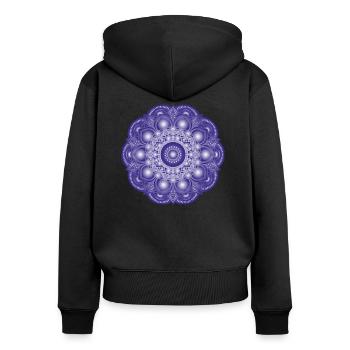 Mandala - Women's Premium Organic Zip Hoodie - black - Back - Julia (174cm)