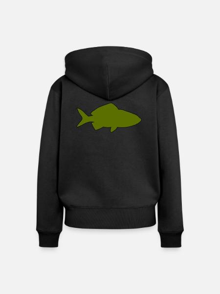 Goldfisch - Frauen Premium Bio Zip Hoodie - Schwarz