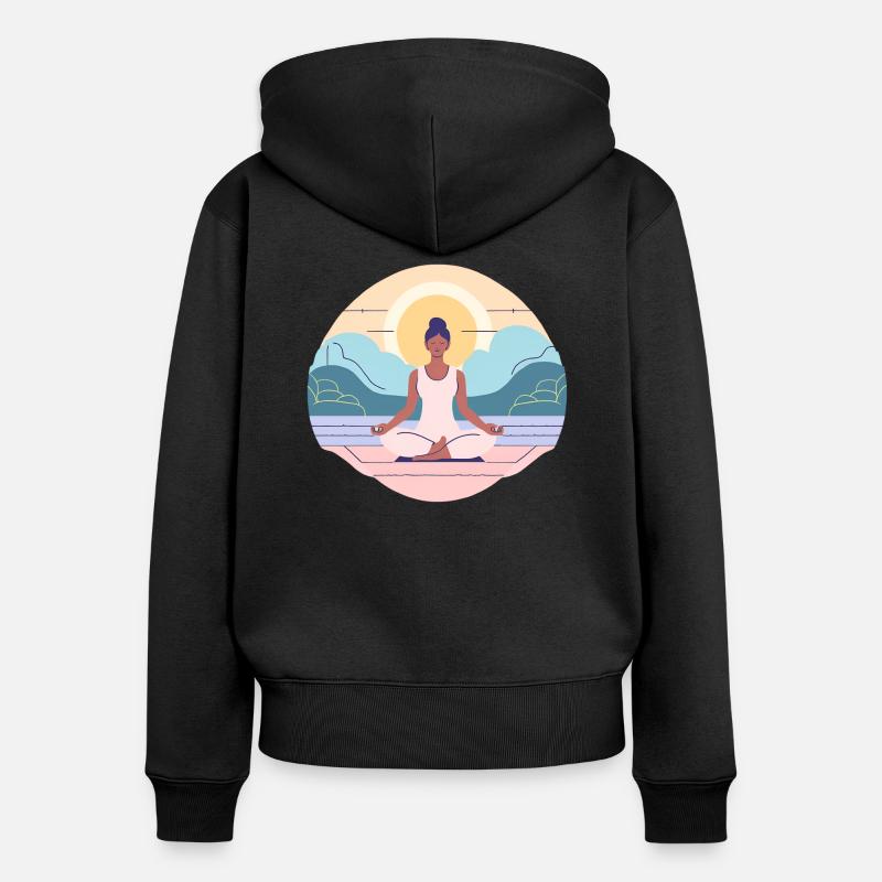 So relaxed - Women's Premium Organic Zip Hoodie - black