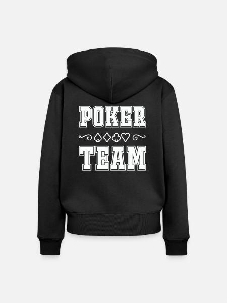 poker team - Frauen Premium Bio Zip Hoodie - Schwarz