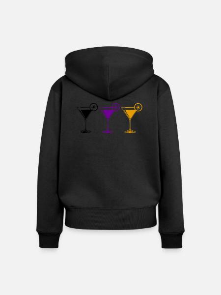 cocktails - Frauen Premium Bio Zip Hoodie - Schwarz