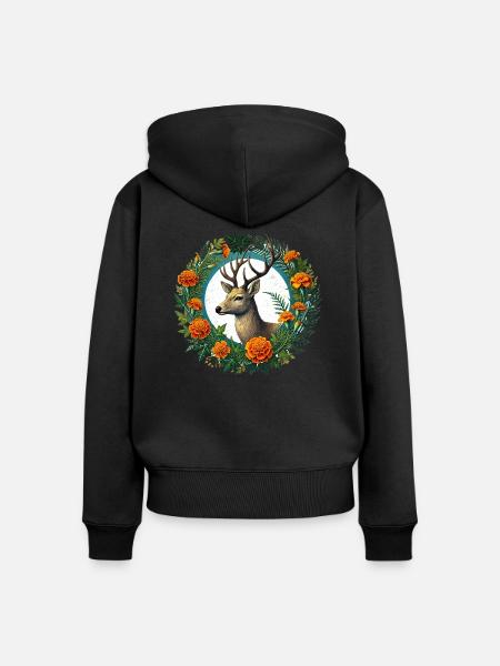 Bock - Frauen Premium Bio Zip Hoodie - Schwarz