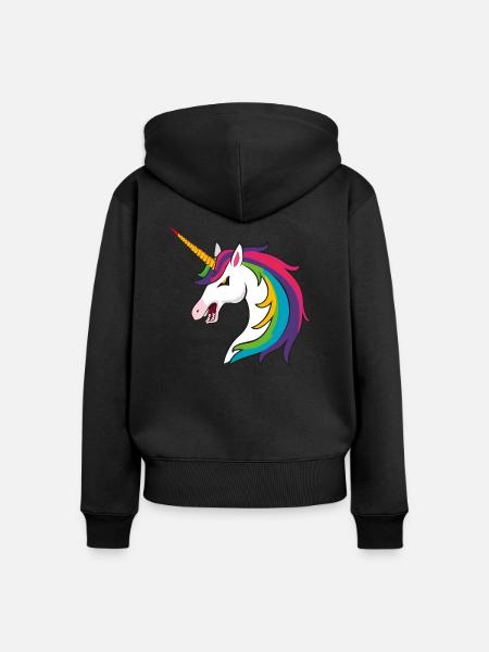 Unicron Evil - Frauen Premium Bio Zip Hoodie - Schwarz