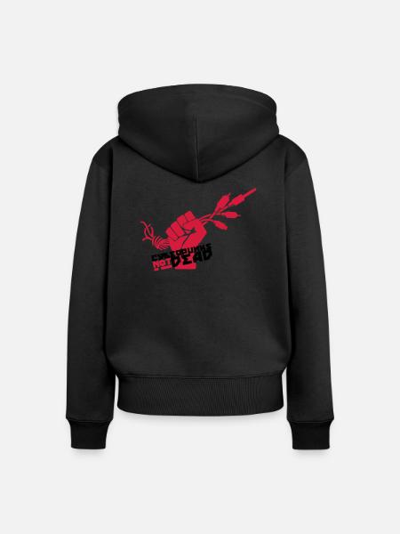 Cyberpunks not dead - Frauen Premium Bio Zip Hoodie - Schwarz